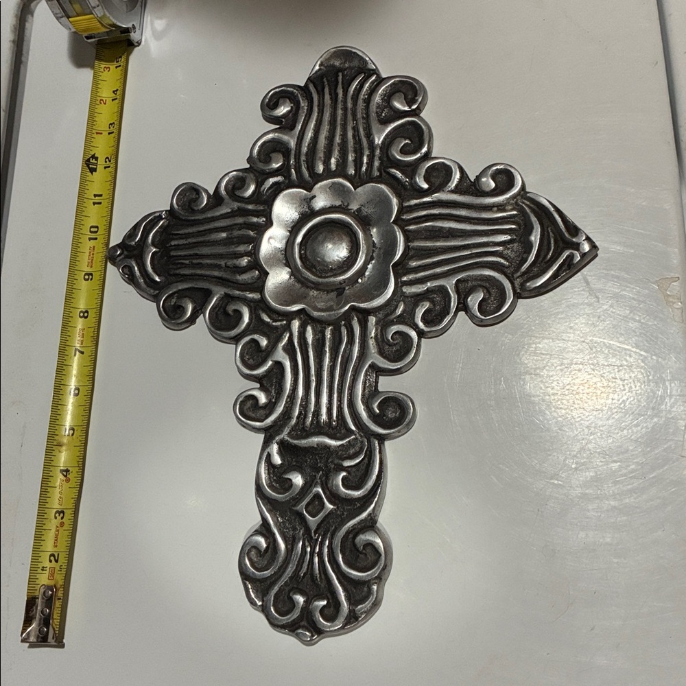 Decorative Silver Wall Cross